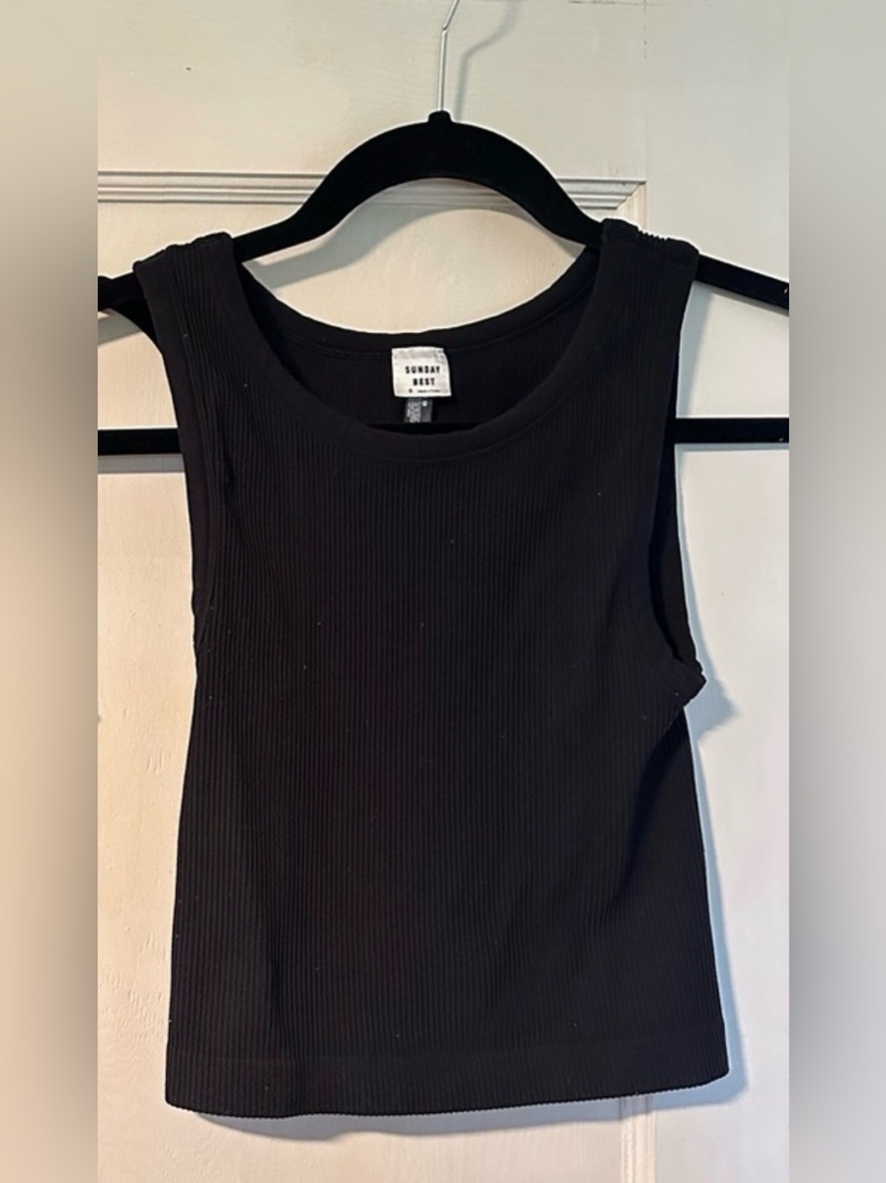 Sunday Best Aritzia Ribbed Black Tank